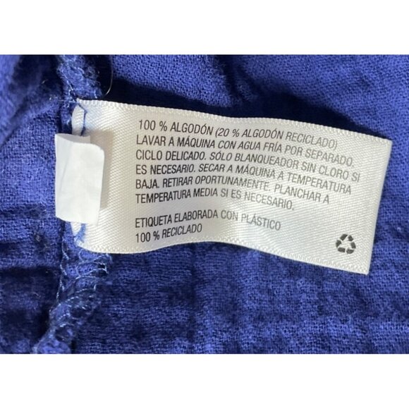 Universal Thread Blue Gauze Flutter Sleeve Midi Dress Cotton Womens Size XS - Picture 9 of 9